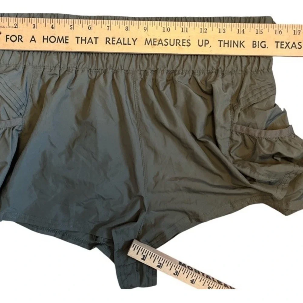 FP Movement The Way Home Shorts Olive‎ Green Size M High Rise Running Shorts